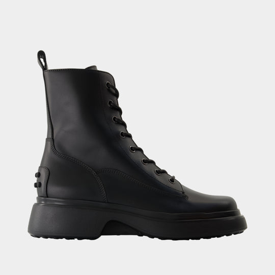 Gomma 74l Ankle Boots - Tod's - Leather - Black