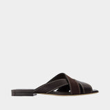 Slides - Tod's - Leather - Brown
