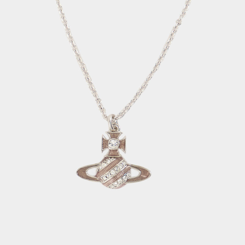 Necklace Assita Bas Relief - Vivienne Westwood - Brass - Silver plated