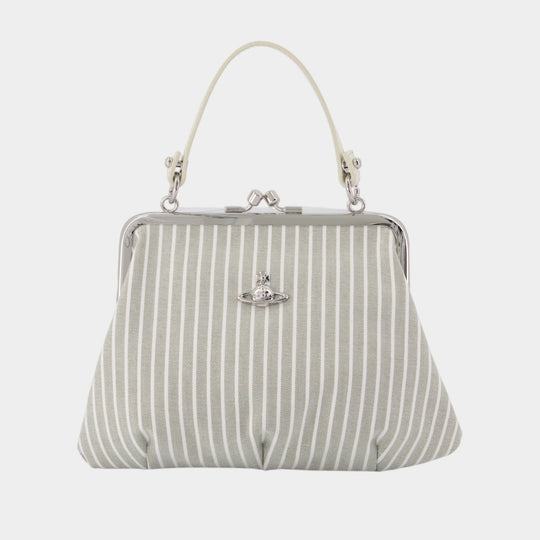 Granny Frame Handbag – Vivienne Westwood – Cotton – Grey
