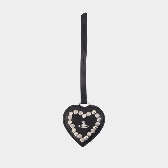 Heart Mirror Charm - Vivienne Westwood - Leather - Black