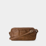 Numeric Small Worn Out Bag - MM6 Maison Margiela - Leather - Brown