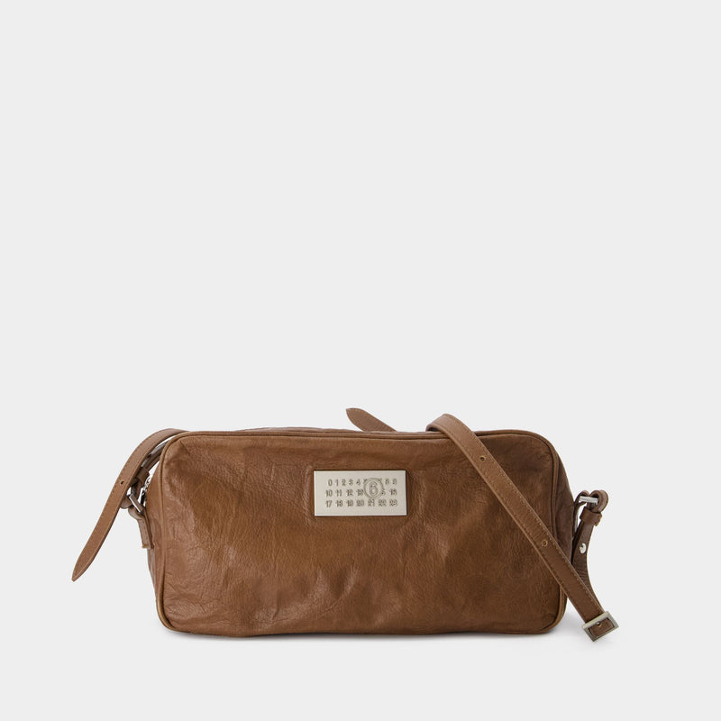 Numeric Small Worn Out Bag - MM6 Maison Margiela - Leather - Brown