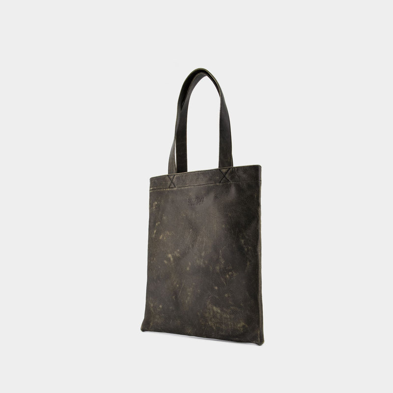 Simple Shopper Bag - MM6 Maison Margiela - Leather - Black