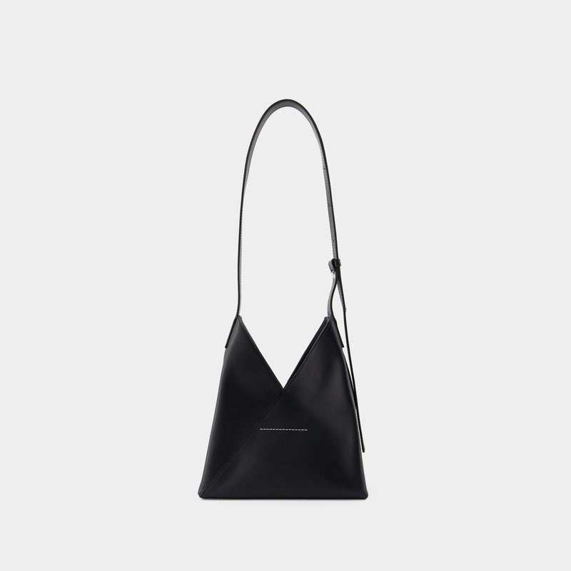 Japanese 6 S Soft Shoulder Bag - MM6 Maison Margiela - Leather - Black