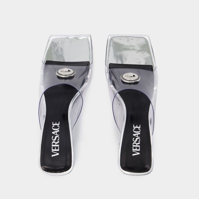 T.70 Slides - Versace - Pvc - Silver