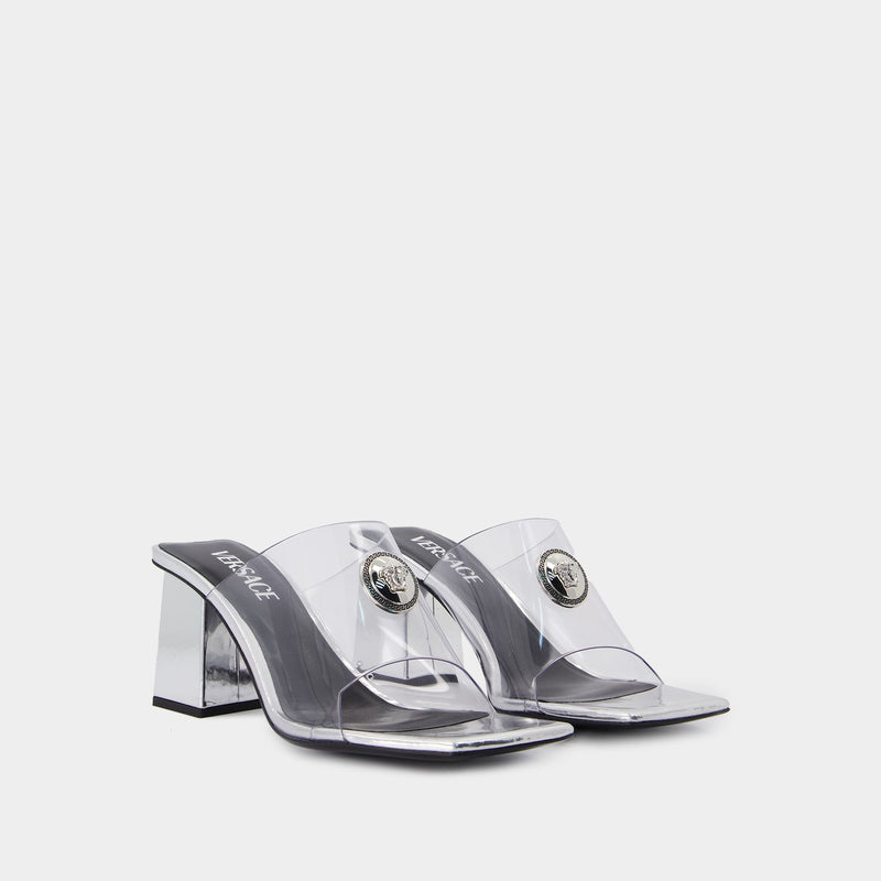 T.70 Slides - Versace - Pvc - Silver