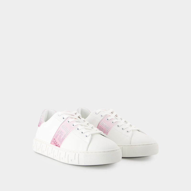 Sneakers - Versace - Leather - White