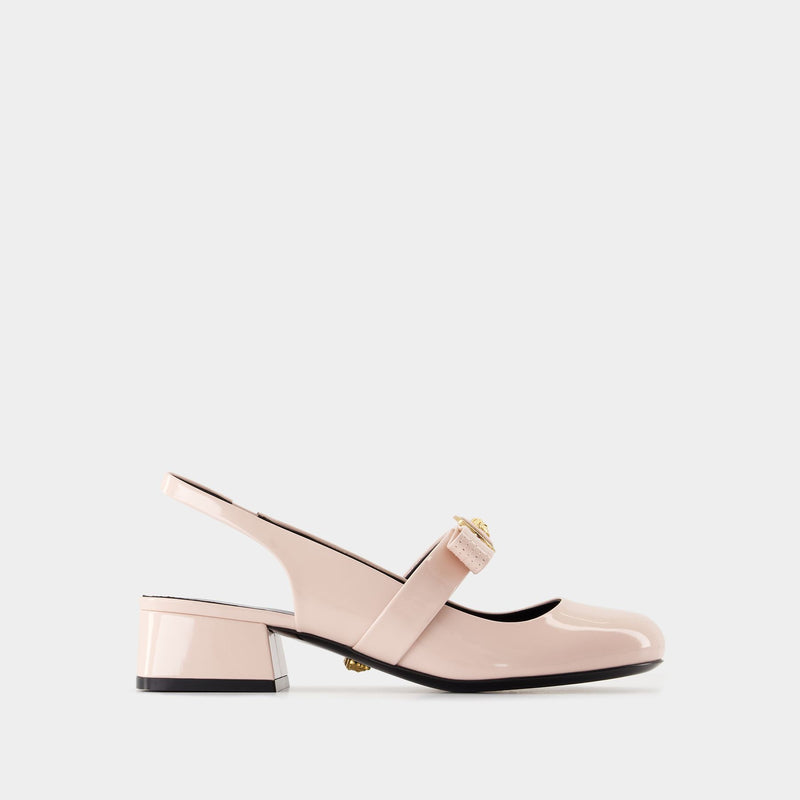 Court shoes - Versace - Leather - Pink
