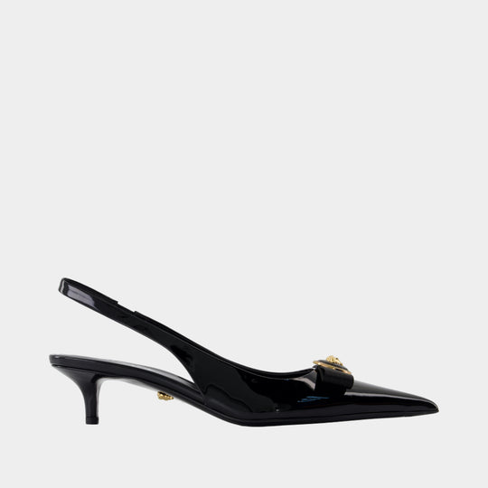 T.45 Pumps - Versace - Leather - Black