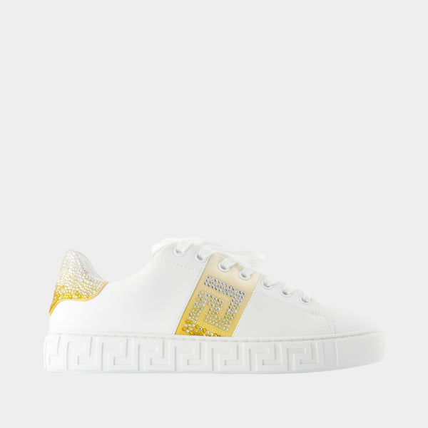 【関税込み】Free Bio Sneakers - Versace - Silk - White Free Bio Sneakers - Versace - Silk - White