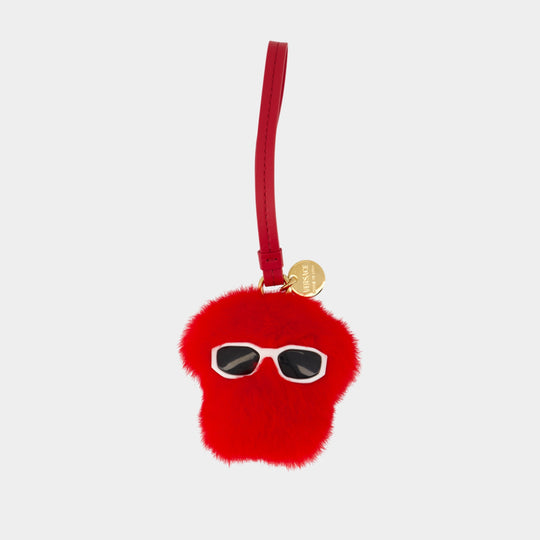 Charm Keychain - Versace - Leather - Red