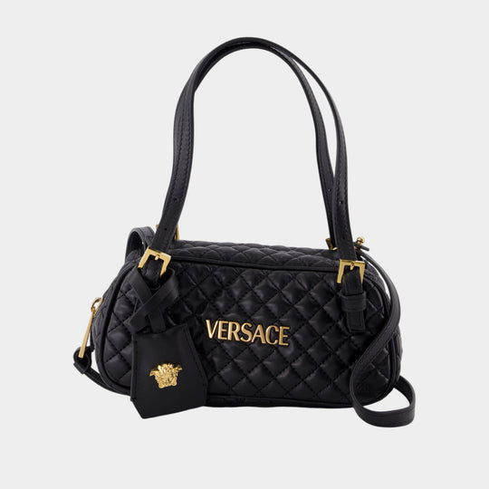 Mini Shoulder Bag - Versace - Leather - Black