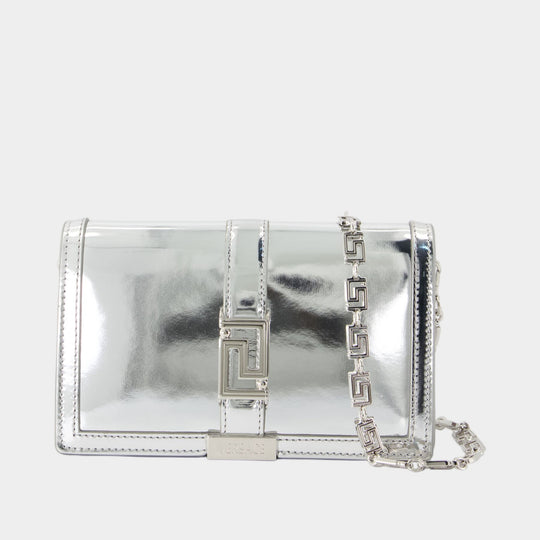 Wallet On Chain - Versace - Leather - Silver