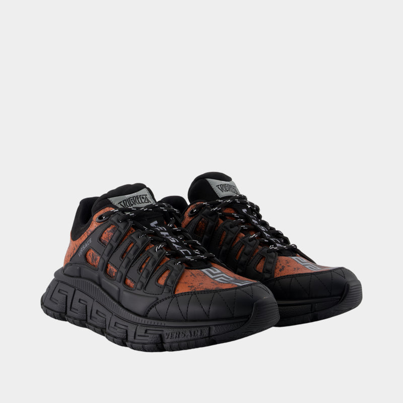 Sneakers - Versace - Leather - Black