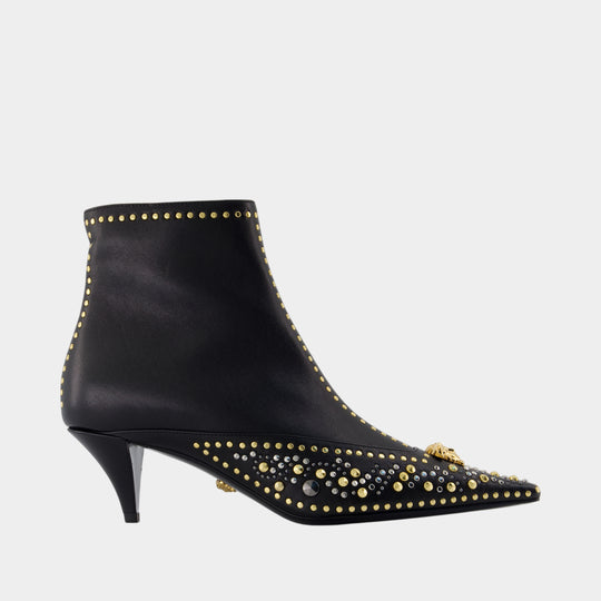 T.55 Ankle Boots - Versace - Leather - Black