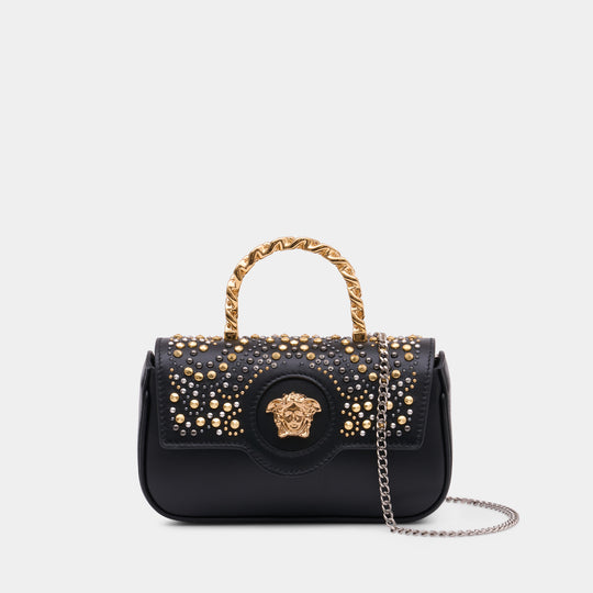 Mini Purse - Versace - Leather - Black