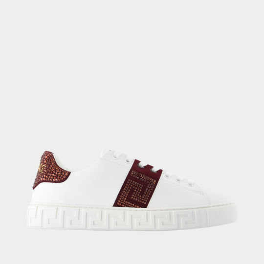 Hotfix trainers - Versace - Canvas - Burgundy