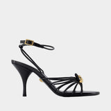 Sandals T.85 - Versace - Leather - Black