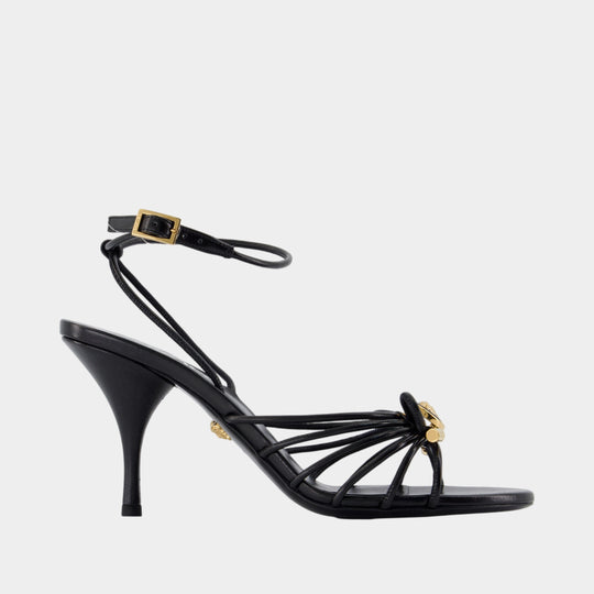 Sandals T.85 - Versace - Leather - Black