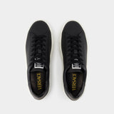 Sneakers - Versace - Leather - Black