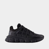 Sneakers - Versace - Leather - Black