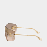 0mu B53s Sunglasses - Miu Miu - Acetate - Gold