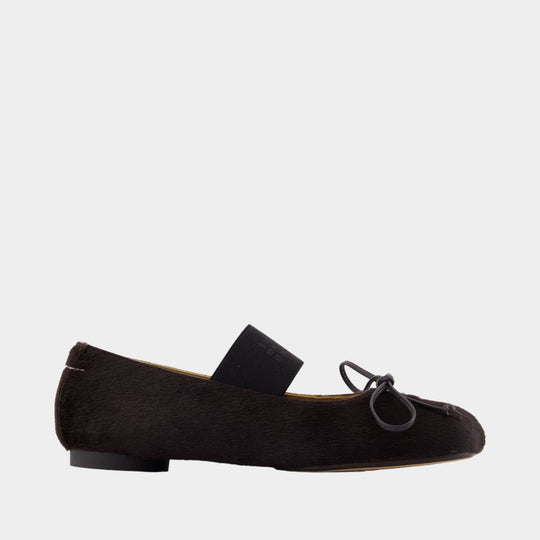 Ballerinas - MM6 Maison Margiela - Leather - Black