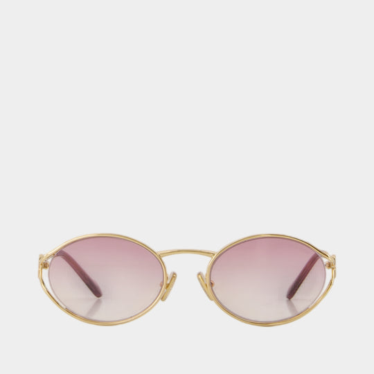 0mu 52ys Sunglasses - Miu Miu - Acetate - Gold