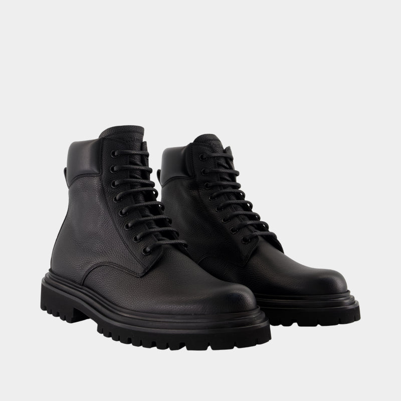 Day Classic Hammer Ankle Boots - Dolce&Gabbana - Leather - Black