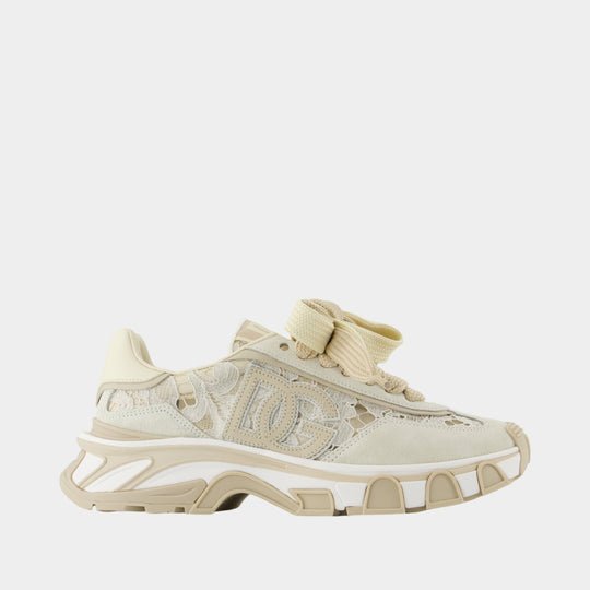Bassa Pizzo Sneakers - Dolce&Gabbana - Synthetic - White