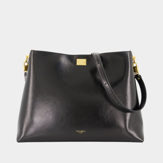 Vittoria Shoulder Bag - Dolce&Gabbana - Leather - Black