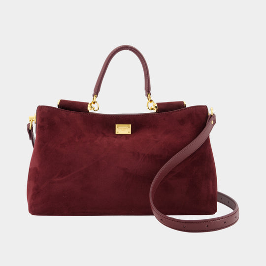 Vittoria Crossbody - Dolce&Gabbana - Leather - Burgundy