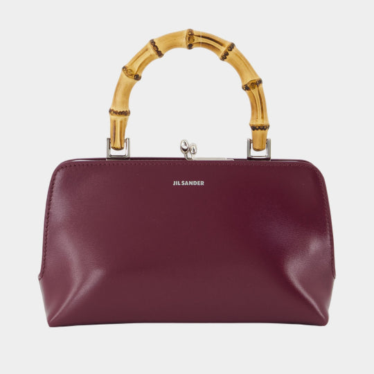 Goji Mini Bamboo Purse - Jil Sander - Leather - Burgundy