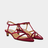 Cage Sandals - Jil Sander - Leather - Red