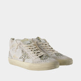 Mid Star Sneakers - Golden Goose Deluxe Brand - Leather - Beige