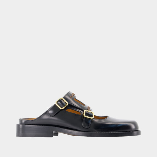 Mules Sabot - Marni - Leather - Black