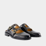 Mules Sabot - Marni - Leather - Black