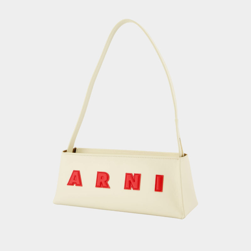 Museo Shoulder Bag - Marni - Leather - White