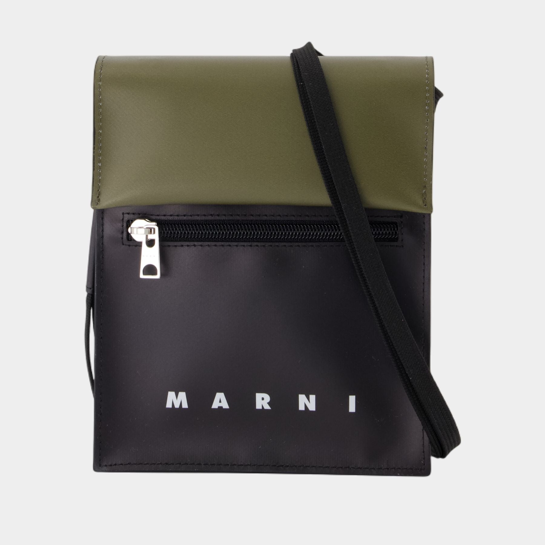 ショルダーバッグ・ポシェット MARNI Hobo Prisma Bag - Marni - Leather - Beige Brown and white leather Museo hobo bag with patches | Marni