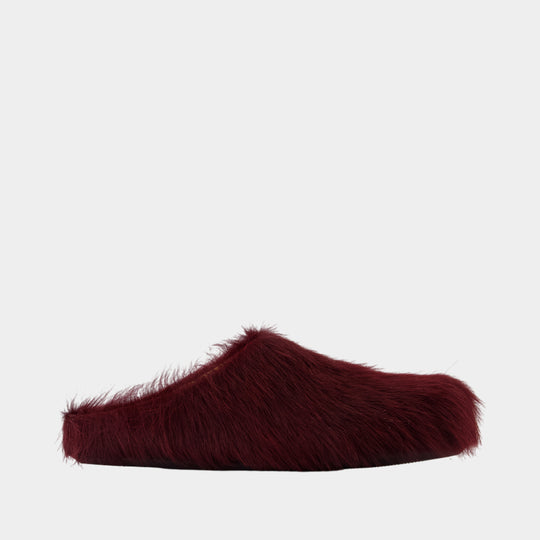 Fussbett Mules - Marni - Leather - Burgundy