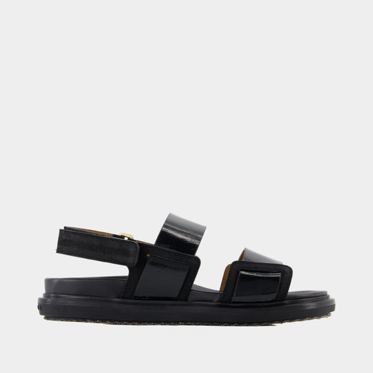 Fussbett Sandals - Marni - Leather - Black