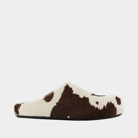 Fussbett mules - Marni - Leather - White/Brown