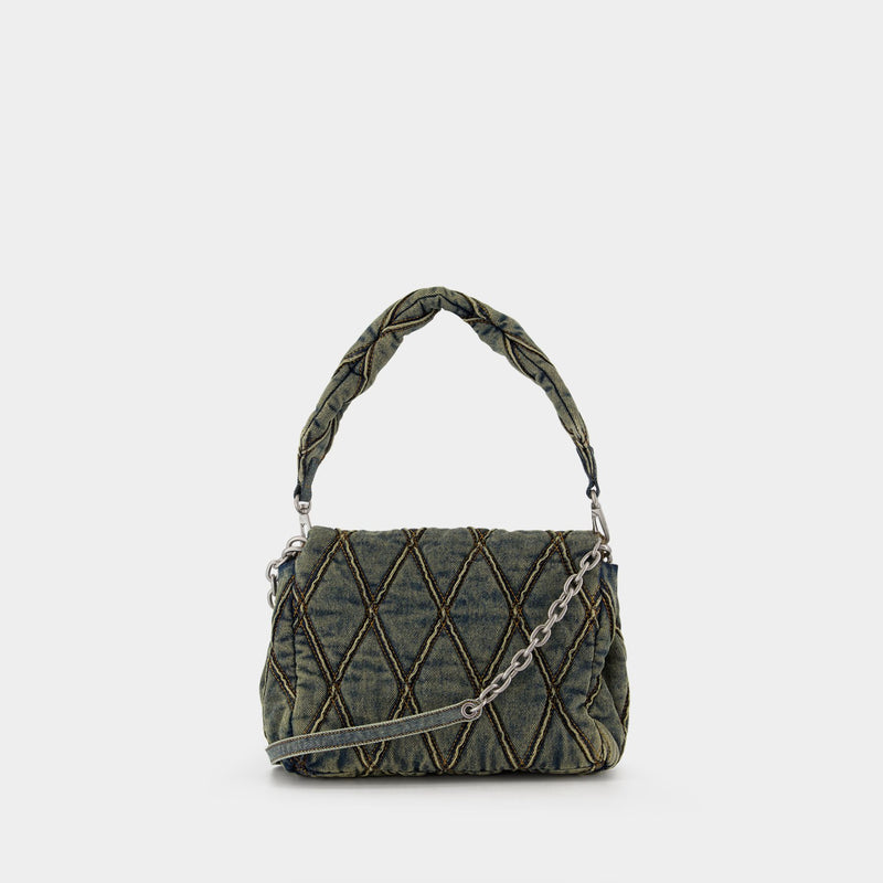 Charm D Medium Shoulder Bag - DIESEL - Cotton - Blue