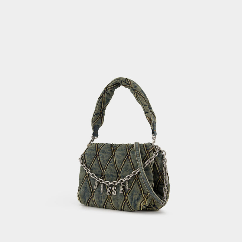 Charm D Medium Shoulder Bag - DIESEL - Cotton - Blue