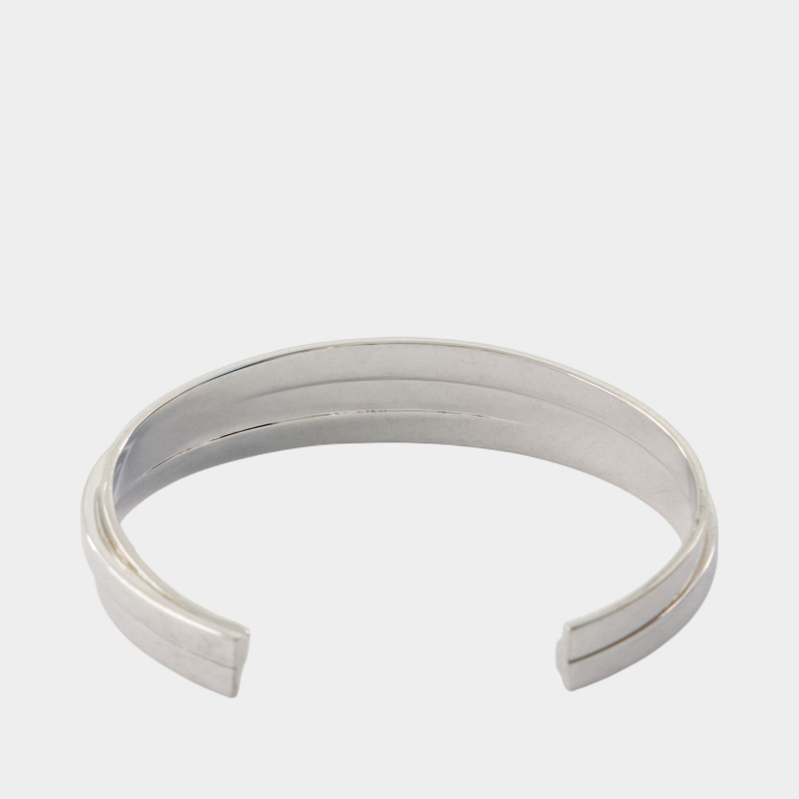 アクセサリー Maison Margiela MM6 Logo Cuff Bracelet Enamel Logo Cuff Bracelet - MM6 Maison Margiela - Metal - Silver