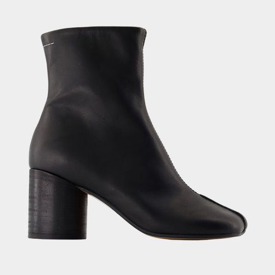 Ankle Boots - MM6 Maison Margiela - Leather - Black