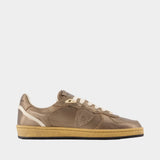 Pgal Low Woman Sneakers - Philippe Model - Leather - Khaki