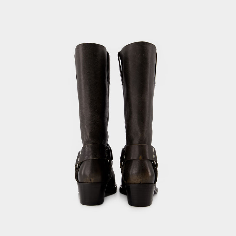 Roxy Boot Boots - Paris Texas - Leather - Black