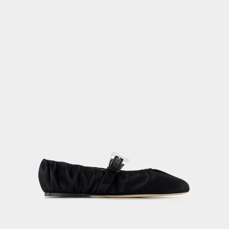Ballerinas Sveva Plisse - Paris Texas - Silk - Black